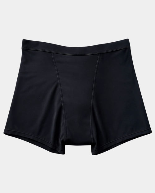 The Shortie in black, flat view